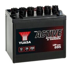 YUASA Garden 26Ah 250A 12V aku aiale, muruniidukitele hind ja info | Akud | kaup24.ee