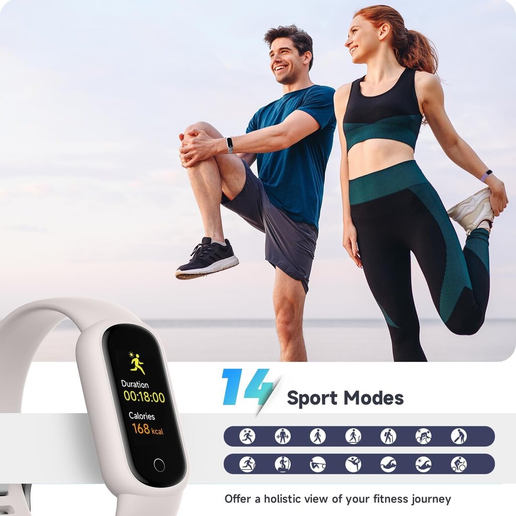 TOOBUR Fitness kell, valge hind ja info | Nutivõrud (fitness tracker) | kaup24.ee