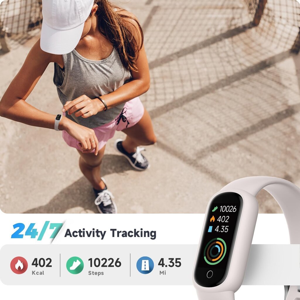 TOOBUR Fitness kell, valge hind ja info | Nutivõrud (fitness tracker) | kaup24.ee