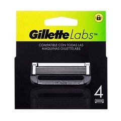 Лезвия для бритвы Gillette Labs, 4 шт. набор цена и информация | Косметика и средства для бритья | kaup24.ee