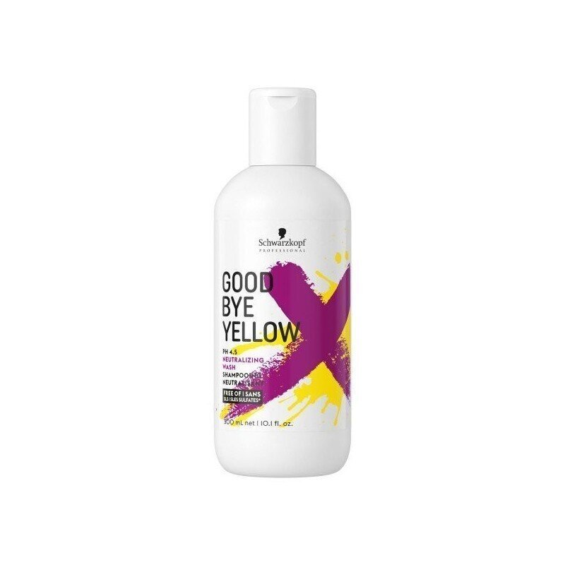 Kollast juuksetooni neutraliseeriv šampoon Schwarzkopf Good Bye Yellow 300 ml цена и информация | Šampoonid | kaup24.ee