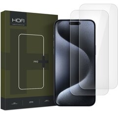 HOFI GLASS PRO+ 2-PACK IPHONE 16 PRO ПРОЗРАЧНОЕ ЗАКАЛЕННОЕ СТЕКЛО цена и информация | Защитные пленки для телефонов | kaup24.ee