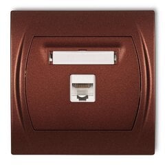 Karlik Logo brown met - компьютерная розетка 1xRJ45, кат. 5e - 9LGK-1 цена и информация | Выключатели, розетки | kaup24.ee