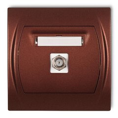 Karlik Logo brown met - антенное гнездо типа F (1xSAT) - 9LGF-1 цена и информация | Выключатели, розетки | kaup24.ee