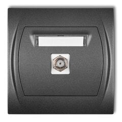 Karlik Logo graphite - антенное гнездо F-типа (1xSAT) - 11LGF-1 цена и информация | Выключатели, розетки | kaup24.ee