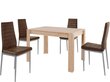 Söögitoamööbli komplekt Notio Living Lori 120/Kota, tamm/pruun//toolide mõõdud puuduvad hind ja info | Söögilauakomplektid | kaup24.ee