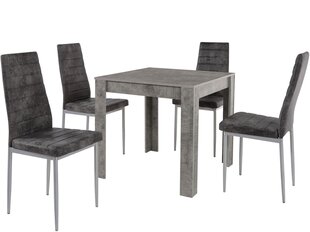 Комплект мебели для столовой Notio Living Lori 80/Kota, светло-серый/ серый // размеры стульев не указаны цена и информация | Комплекты мебели для столовой | kaup24.ee