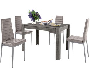Комплект мебели для столовой Notio Living Lori 120/Kota, светло-серый  цена и информация | Комплекты мебели для столовой | kaup24.ee