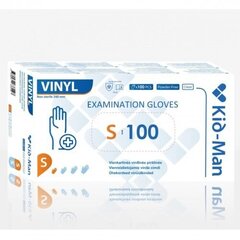 Vinüülvalged kindad Kid-Man S 100 tk цена и информация | Краска для волос | kaup24.ee