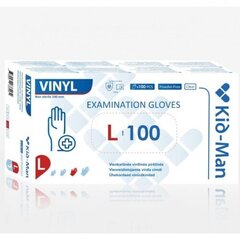 Vinüülvalged kindad Kid-Man L 100 tk цена и информация | Краска для волос | kaup24.ee