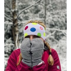 Повязка на голову Eleven Sportswear DOTS COLOR WHITE, белая цена и информация | Женские шапки | kaup24.ee