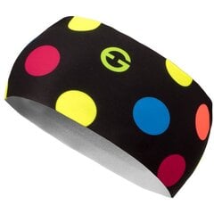 Повязка на голову Eleven Sportswear DOTS COLOR BLACK, черная цена и информация | Женские шапки | kaup24.ee