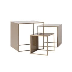 Комплект кофейных столиков 2WALL TRIO METAL 35x45x55, золото цена и информация | Журнальные столики | kaup24.ee