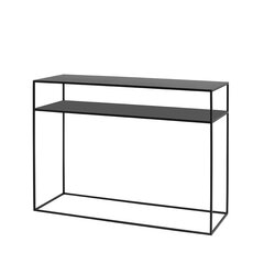 Консольный стол TENSIO 2 FLOOR METAL 100x35 cm, черный цена и информация | Столы-консоли | kaup24.ee