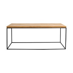 Кофейный столик TENSIO SOLID WOOD 100x60, дерево, черный цена и информация | Журнальные столики | kaup24.ee