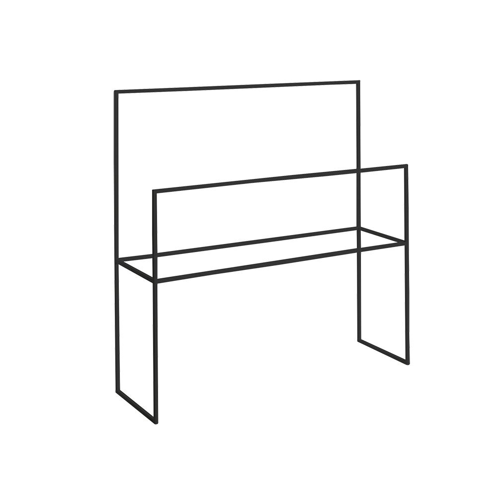 Rätikurest Barel, 90 cm, must цена и информация | Riidestanged ja nagid | kaup24.ee