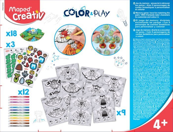 Meisterdamise komplekt Maped Creativ Color&Play Memory цена и информация | Arendavad mänguasjad | kaup24.ee