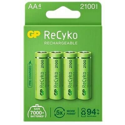 GP ReCyko AA 2100mAh NiMh laetavad akud, 4 tk. цена и информация | Patareid | kaup24.ee