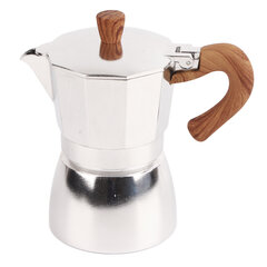 Алюминиевая кофеварка Moka Pot, кофеварка на плите, термостойкая кухонная кофейная чашка для домашнего хозяйства, 3 чашки цена и информация | Кофемашины | kaup24.ee