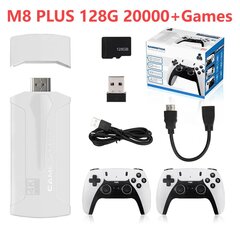 M8/M8 PLUS videomängukonsool 4K HD 2.4G juhtmevaba kontroller TV Game Stick 20000+ Games Retro pihuarvuti PS1/FC/GBA jaoks hind ja info | Mängukonsoolid | kaup24.ee