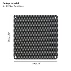 5tk Must valge ruut must PVC arvuti ventilaatori tolmufilter tolmukindel korpus arvuti võrgust tolmukatted 80x80mm 90x90mm 120x120mm 140x140mm hind ja info | Mängukonsoolide lisatarvikud | kaup24.ee