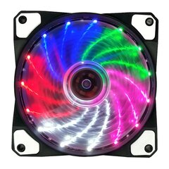 RGB arvutikorpuse ventilaatorid arvutikorpuse jahutusventilaator 15 tuled Streamer 12025 šassii ventilaator 120 mm RGB LED PWM valguse soojuse hajutamise ventilaator hind ja info | Mängukonsoolide lisatarvikud | kaup24.ee