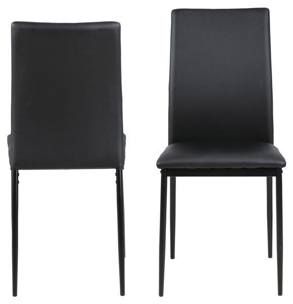 4 tooli komplekt Demina, must цена и информация | Söögilaua toolid, köögitoolid | kaup24.ee