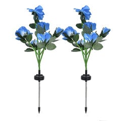 2 tk 6LED Solar Rose Light veekindel lillevalgusti maastikuaia muru kaunistusvalgusti CourtyardBlue jaoks hind ja info | Mikserid | kaup24.ee