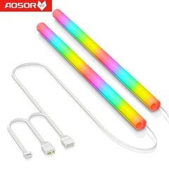 CoolMoon ARGB LED valgusriba 5V 3PIN ARGB*2+4PIN Emaplaadi Power Extensio Silikoonist Vesijahutus Raditorn Kaabli arvuti korpus цена и информация | Аксессуары для компьютерных игр | kaup24.ee