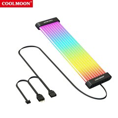 CoolMoon ARGB LED valgusriba 5V 3PIN ARGB*2+4PIN Emaplaadi Power Extensio Silikoonist Vesijahutus Raditorn Kaabli arvuti korpus hind ja info | Mängukonsoolide lisatarvikud | kaup24.ee