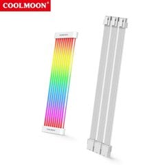 COOLMOON arvuti ARGB Sync PSU toiteploki pikendus GPU kaabel 8Pin 24Pin GPU PCI-E 8PIN RGB värvilised mooduli kaablid arvutile цена и информация | Аксессуары для компьютерных игр | kaup24.ee