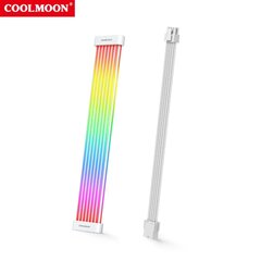 COOLMOON ARGB LED-valgusriba 24PIN emaplaadi toitekaabel RGB GPU kaabel 3PIN X 2+4PIN GPU toitejuhe цена и информация | Аксессуары для компьютерных игр | kaup24.ee