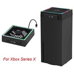 Mängukonsooli väline jahutusventilaator Xbox Series X Host Colorful Lights jahutusradiaatori jahutusventilaator Xbox Series S mängutarvikute jaoks hind ja info | Mängukonsoolide lisatarvikud | kaup24.ee