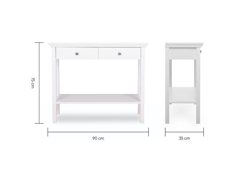 Konsool Finori Landwood 44, valge hind ja info | Konsoollauad | kaup24.ee