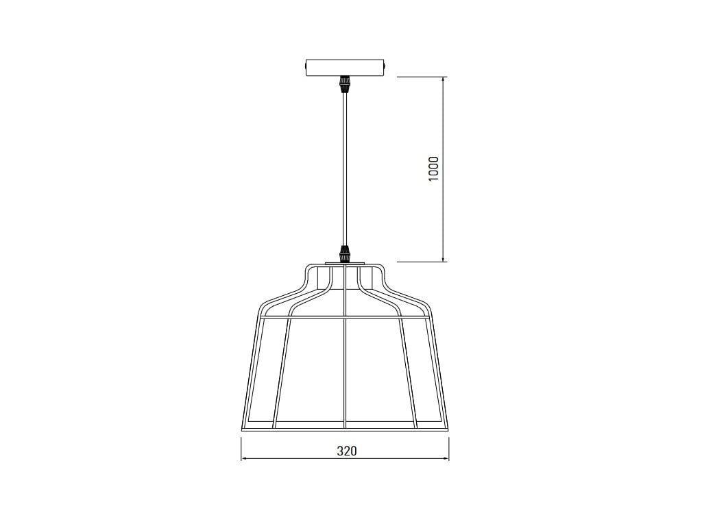 Ripplamp GOA, 32 cm, roheline 3499 hind ja info | Rippvalgustid | kaup24.ee