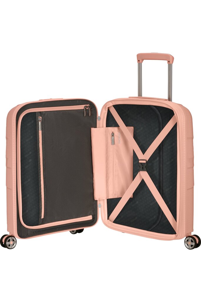 Väike kohver American Tourister Starvibe Spinner S, 55cm, Metallic Peach hind ja info | Kohvrid, reisikotid | kaup24.ee