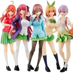 5 tk 18cm Anime figuur The Quintessential Quintuplets Nakano Ichika Nino Itsuki School Uniform Static Collection Model PVC Doll Toys hind ja info | Mudelautode kollektsioneerimine | kaup24.ee