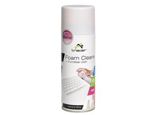 Puhastusvaht ja lapp Tracer Foam Cleaner + microfiber cloth 400ml цена и информация | Очистители | kaup24.ee