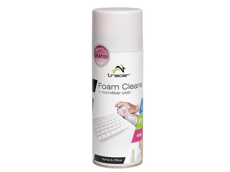 Puhastusvaht ja lapp Tracer Foam Cleaner + microfiber cloth 400ml цена и информация | Puhastusvahendid | kaup24.ee