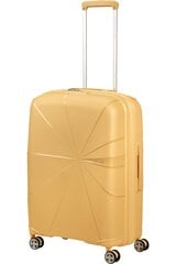 American Tourister средний чемодан  Starvibe Metallic Banana M 67 см цена и информация | Чемоданы, дорожные сумки | kaup24.ee