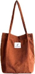 Corduroy Totes Bag – naiste õlakottide suur mahutav ostukott цена и информация | Женские сумки | kaup24.ee