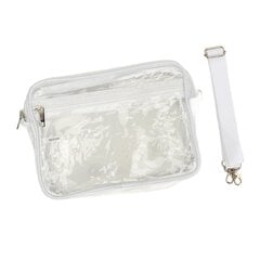 Reguleeritava rihmaga läbipaistev veekindel PVC messenger-kott – suure mahutavusega reisikott (valge) цена и информация | Женские сумки | kaup24.ee