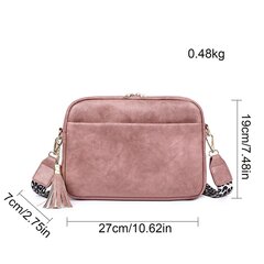 Crossbody kott Naiste kott Õlakott Naiste väike laia rihmaga õlakott цена и информация | Женские сумки | kaup24.ee