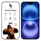 Südis Corning Gorilla Ultra Tugev 3D Klaas Apple iPhone 16 Pro Mustad äärised hind ja info | Ekraani kaitsekiled | kaup24.ee