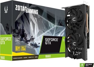 Zotac ZT-T16600K-10M graphics card NVIDIA GeForce GTX 1660 6 GB GDDR5 hind ja info | Videokaardid (GPU) | kaup24.ee