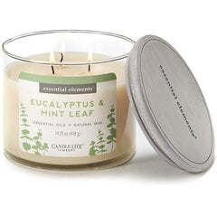 Candle-Lite ароматическая свеча с крышечкой Eucalyptus & Mint Leaf, 418 г цена и информация | Свечи, подсвечники | kaup24.ee