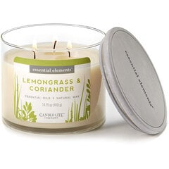 Ароматическая свеча Candle-Lite с крышечкой Lemongrass & Coriander, 418 г цена и информация | Подсвечники, свечи | kaup24.ee