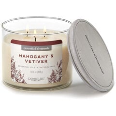 Candle-Lite lõhnaküünal kaanega Mahogany & Vetiver, 418 g hind ja info | Küünlad, küünlajalad | kaup24.ee