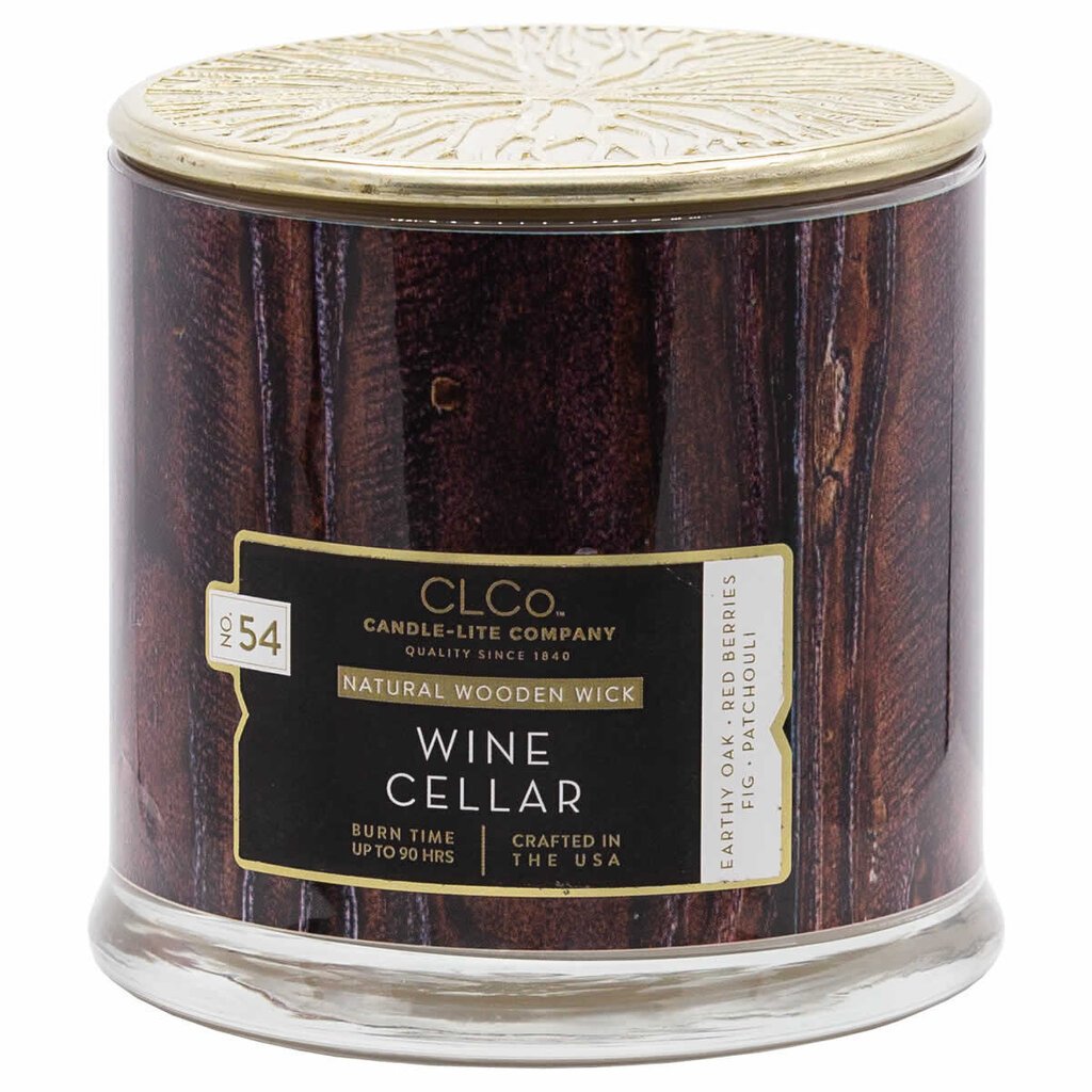 Lõhnaküünal kaanega Candle-Lite Wine Cellar, 396 g цена и информация | Küünlad, küünlajalad | kaup24.ee