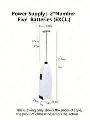 1 tk elektriline kohvisegaja, mis töötab 2 Aa patareiga, võimas mikser цена и информация | Средства для интимной гигиены | kaup24.ee